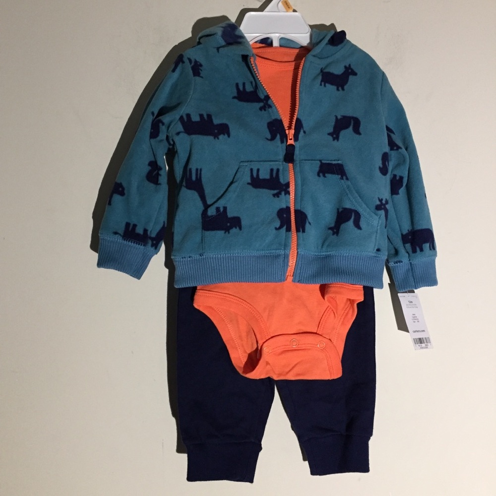 DNKY 3 Piece Matching Set With Hoodie Size 12M